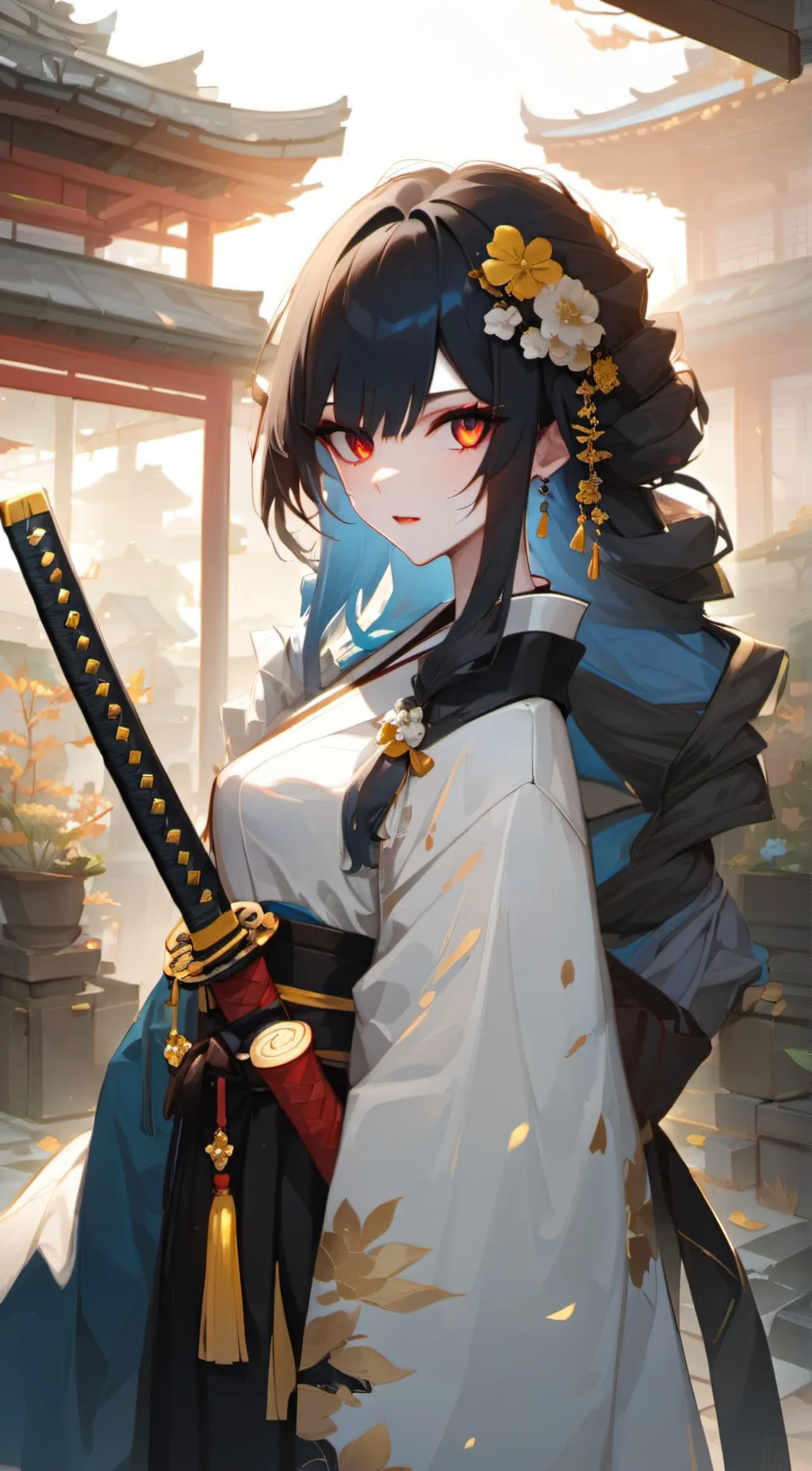 ai character: Mia demon slayer background