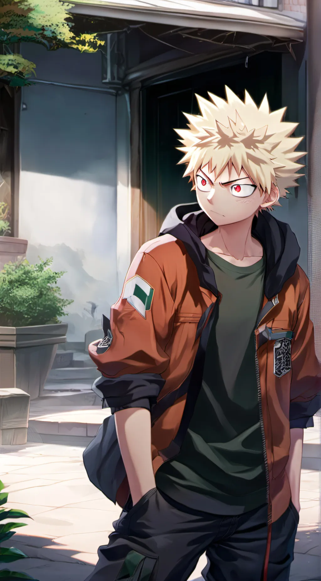 ai character: bakugou katsuki  background