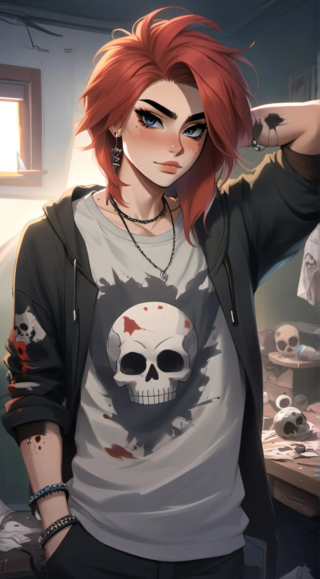ai character: Pagie Reed  background