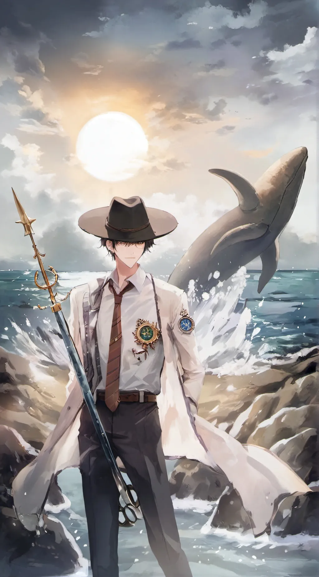 ai character: law from one piece background