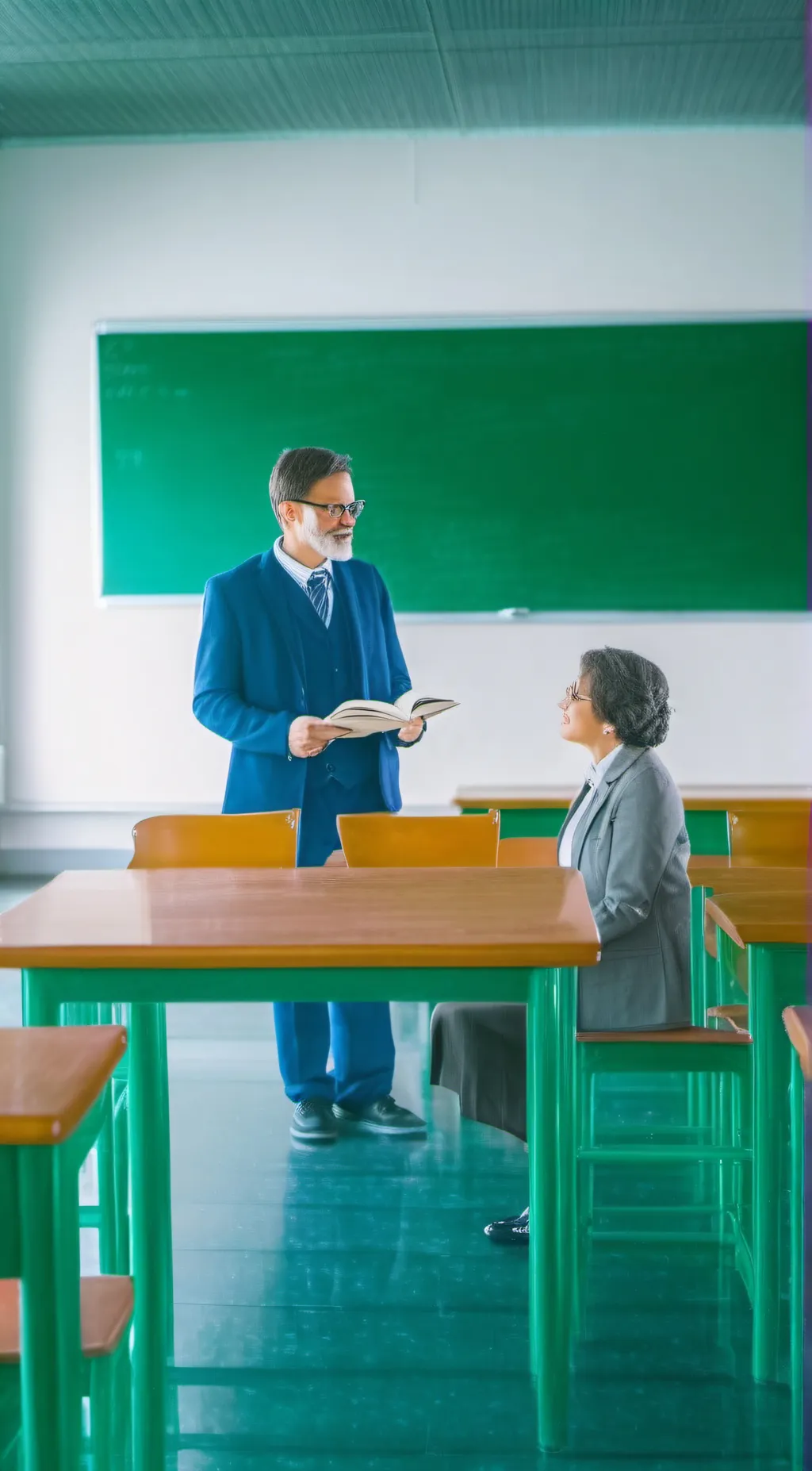 ai character: teacher.professor background