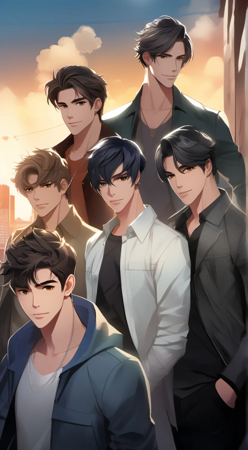 ai character: ♡A group of boys♡ background