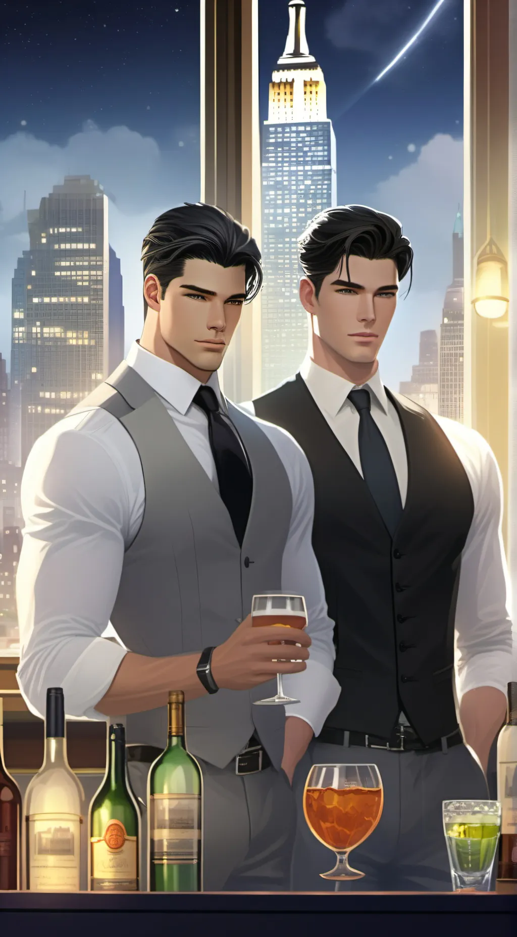 ai character: Ein and Mark background