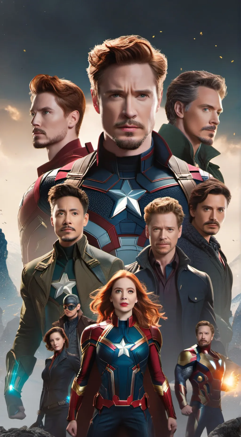 ai character: Avengers  background