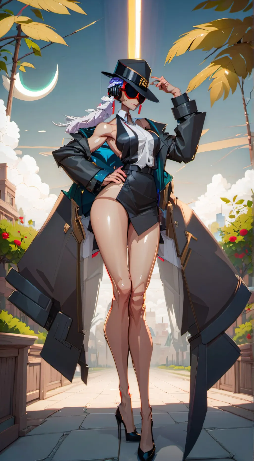 ai character: Vox as a girl  background