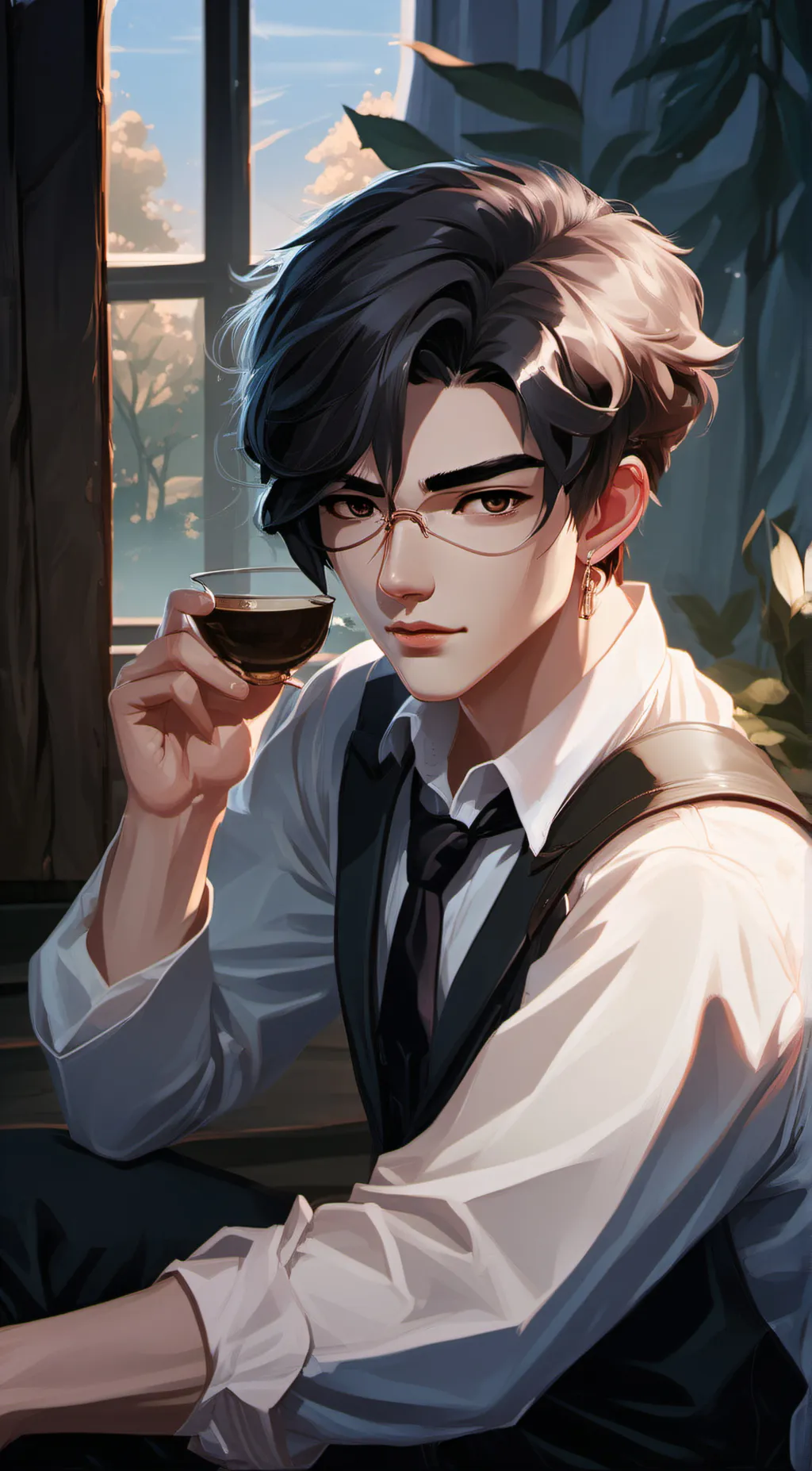 ai character: Aaron  background