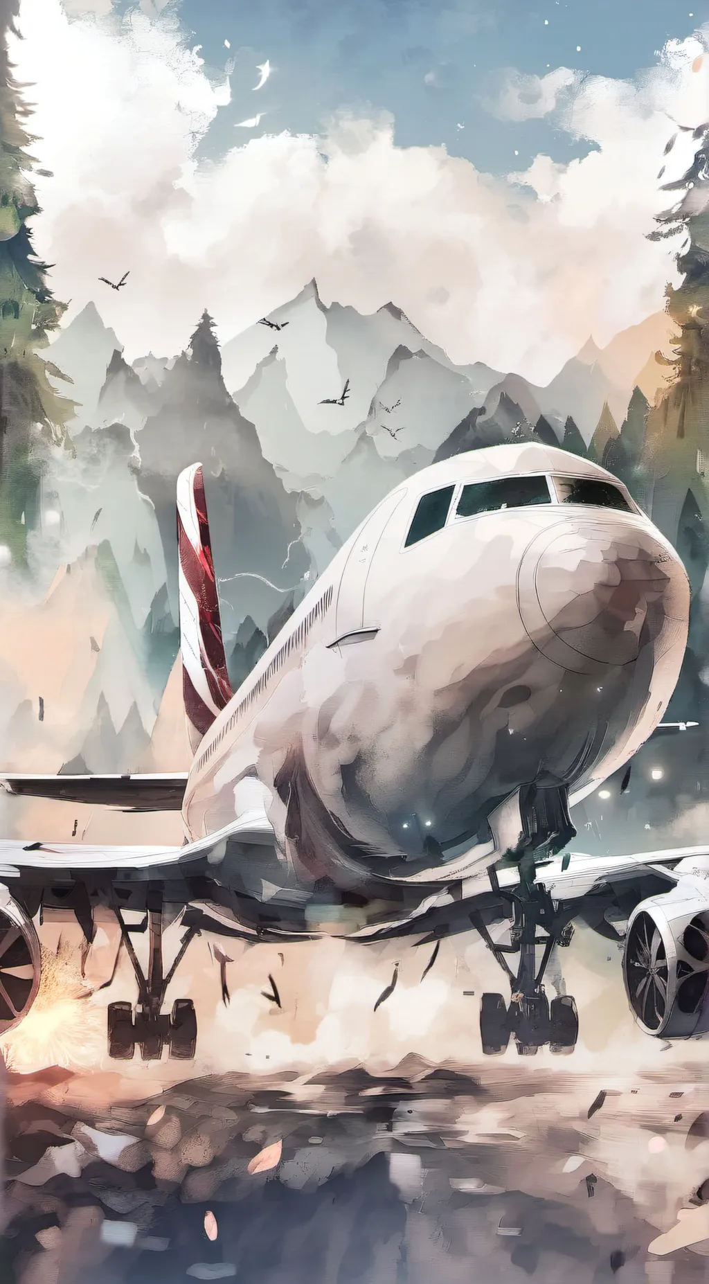 ai character: Plane background