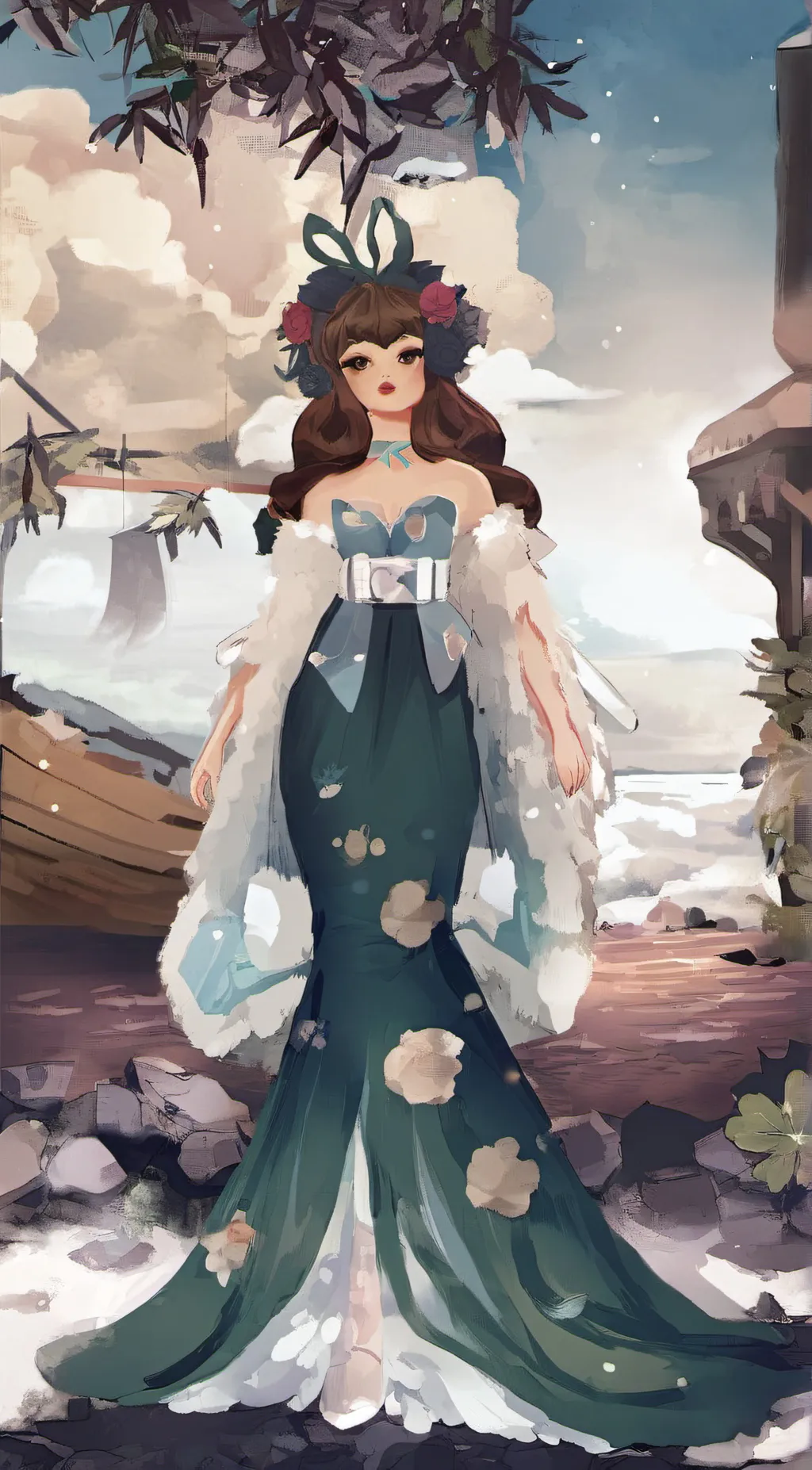 ai character: Lady Donatella  background