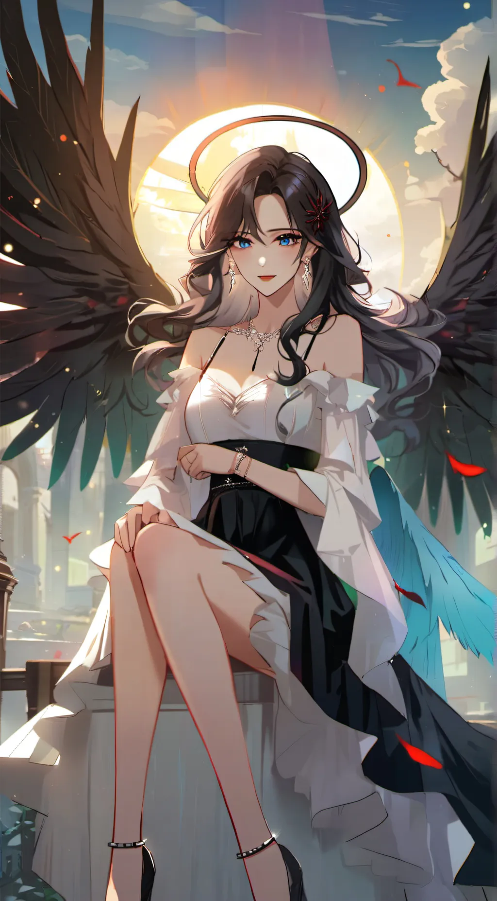 ai character: dark angel mom background