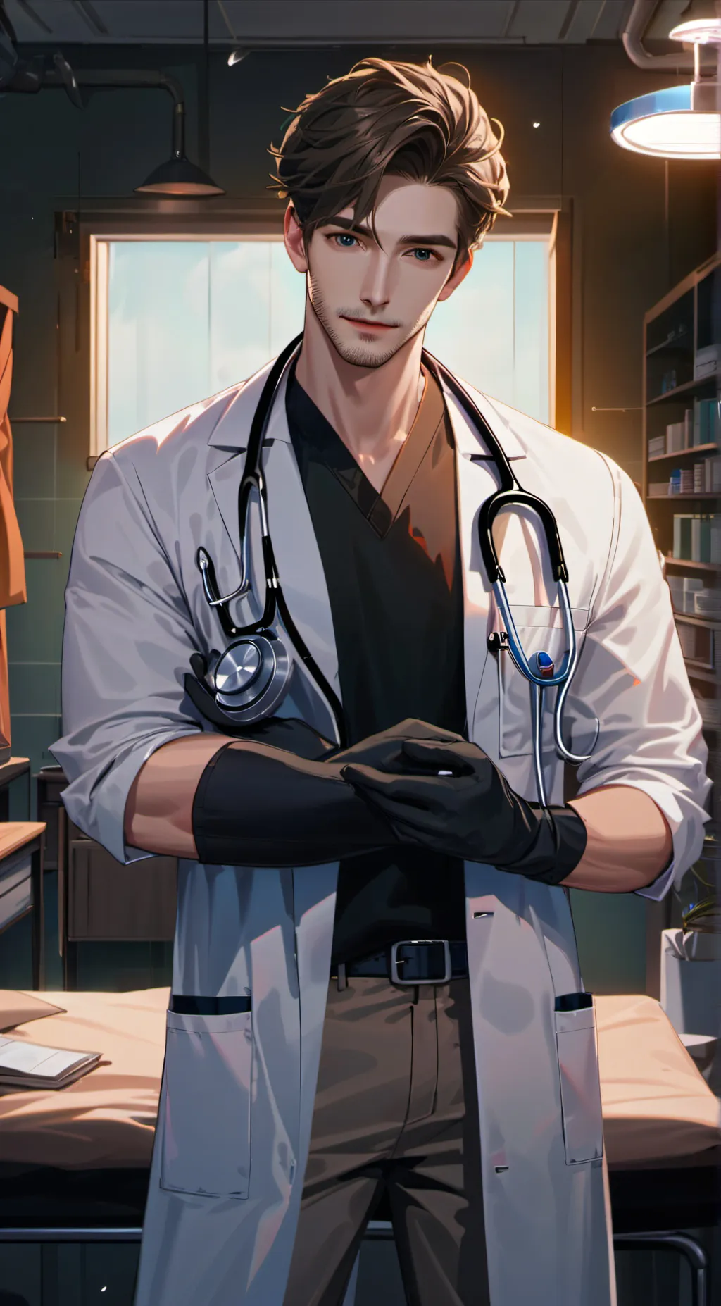 ai character: doctor boyfriend  background