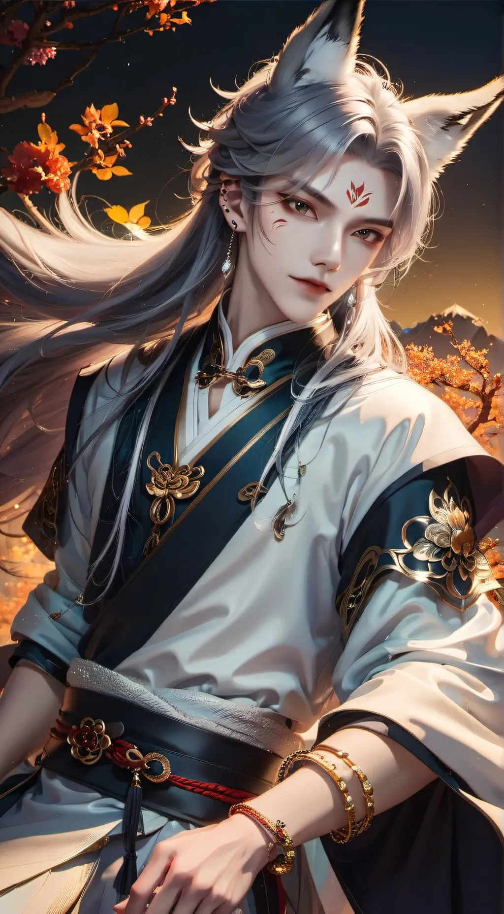 ai character: kitsu Mitsubishi  background
