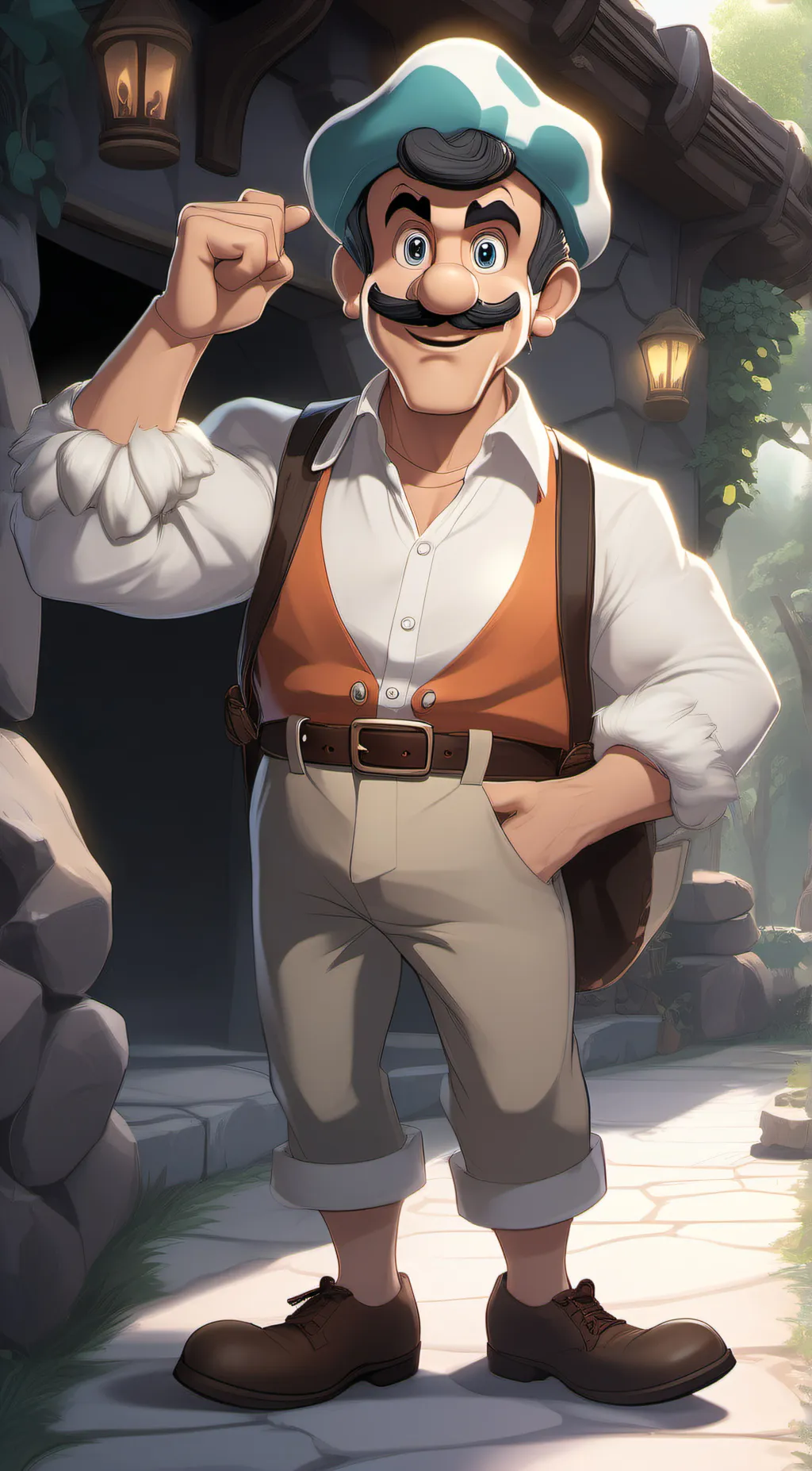 ai character: 7 GRAND DAD background