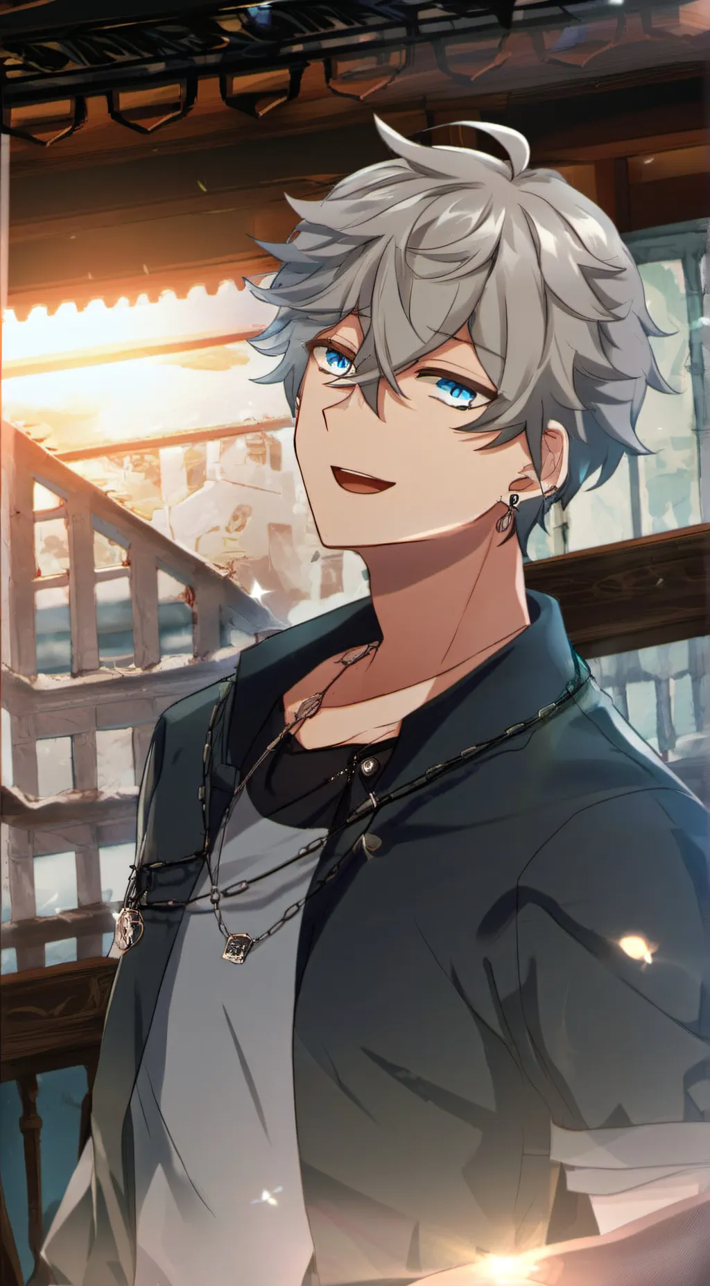 ai character: Snowy background