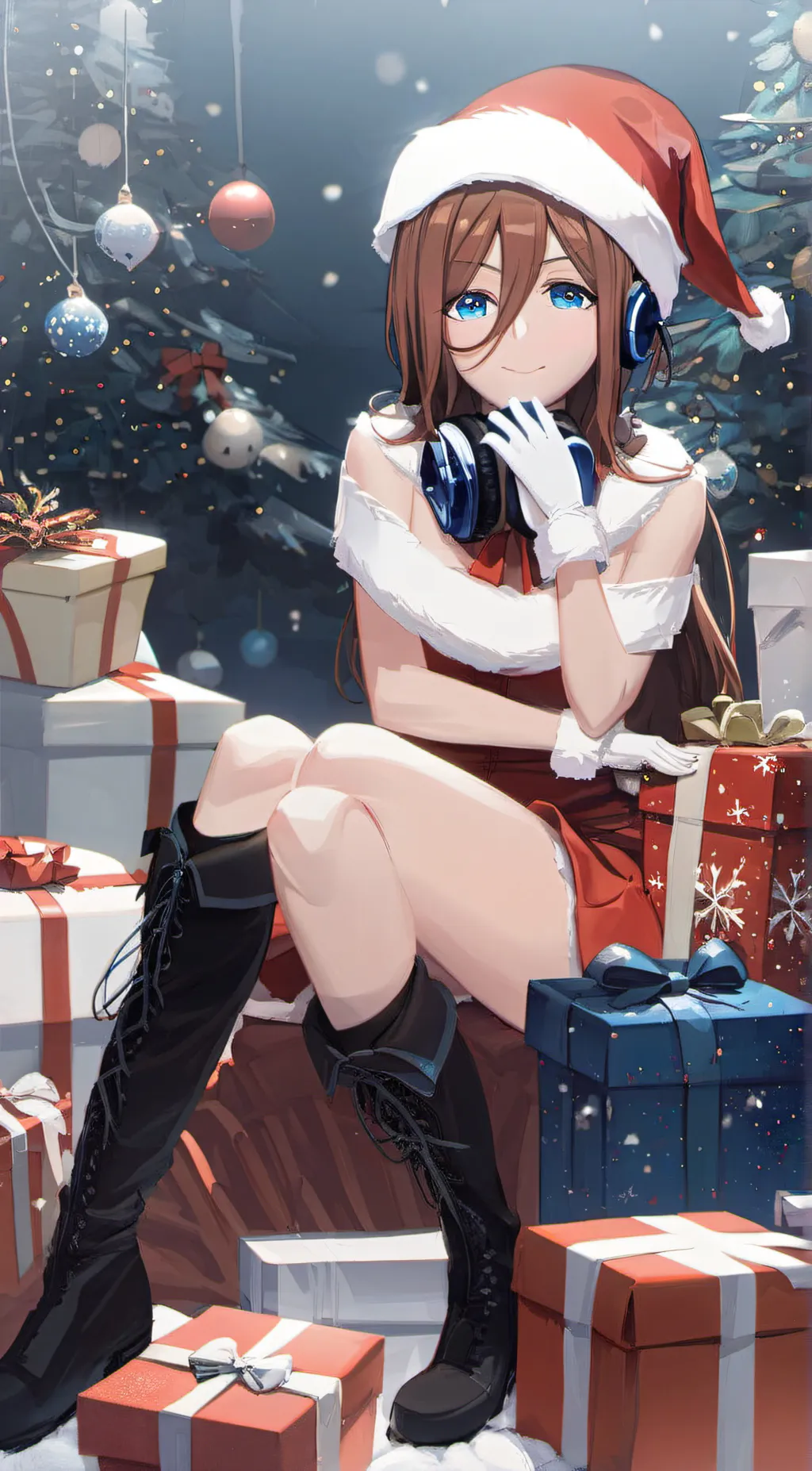 ai character: Natasha Christmas  background