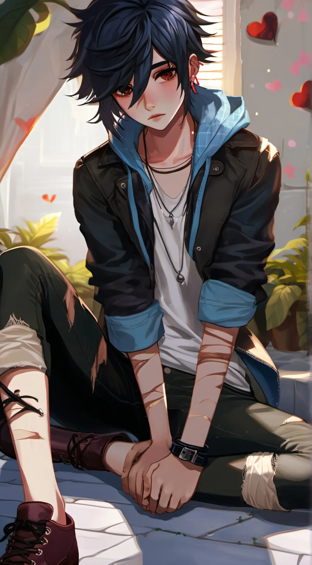 ai character: Depressed Femboy background