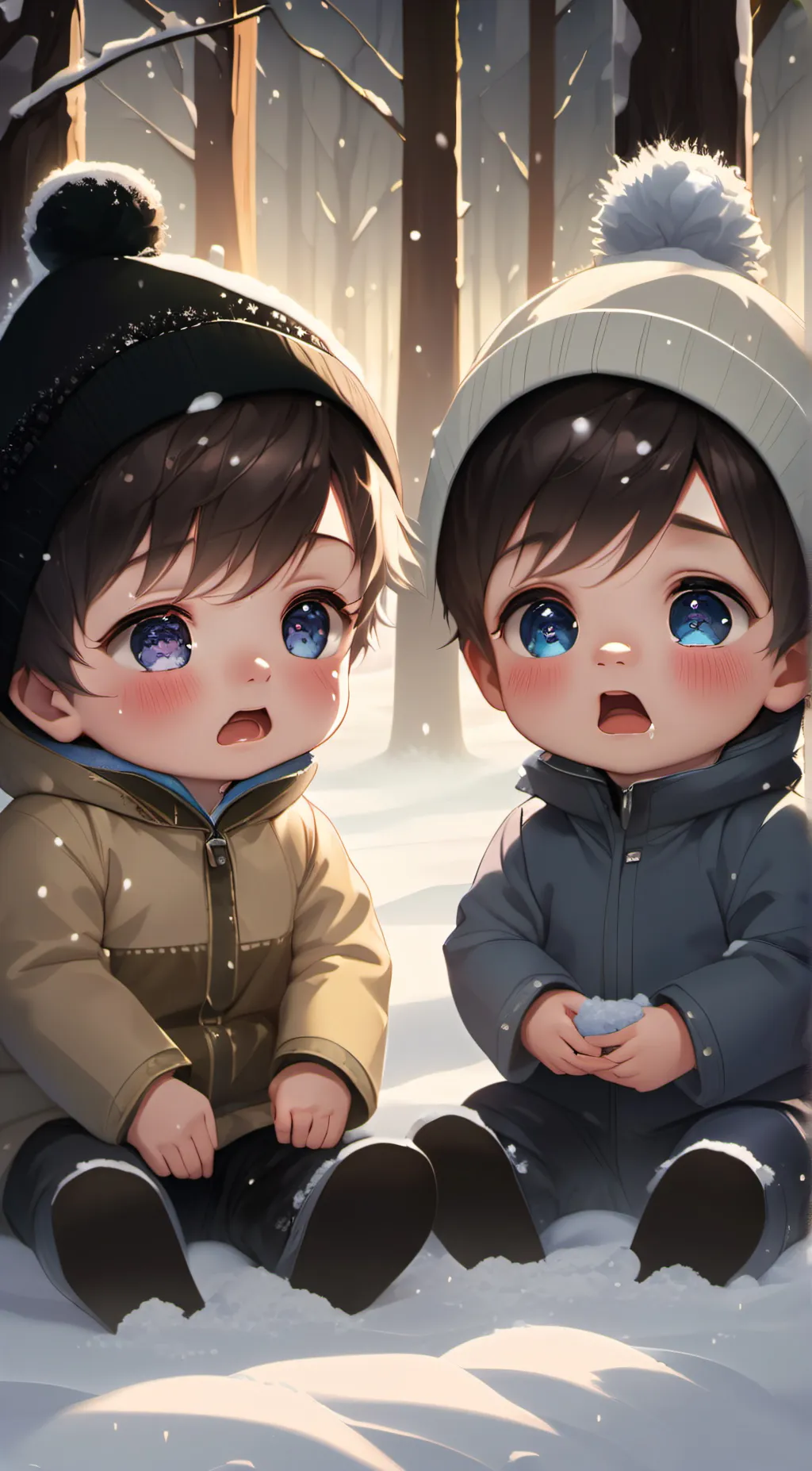 ai character: Oliver and Noah background