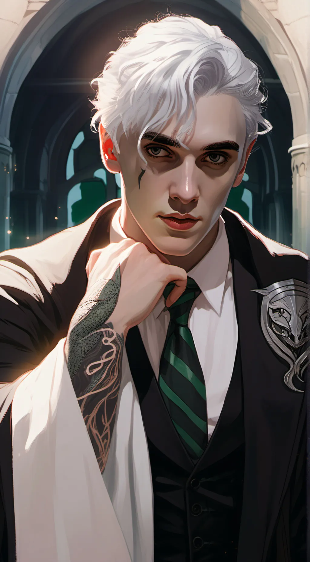 ai character: Draco Malfoy  background