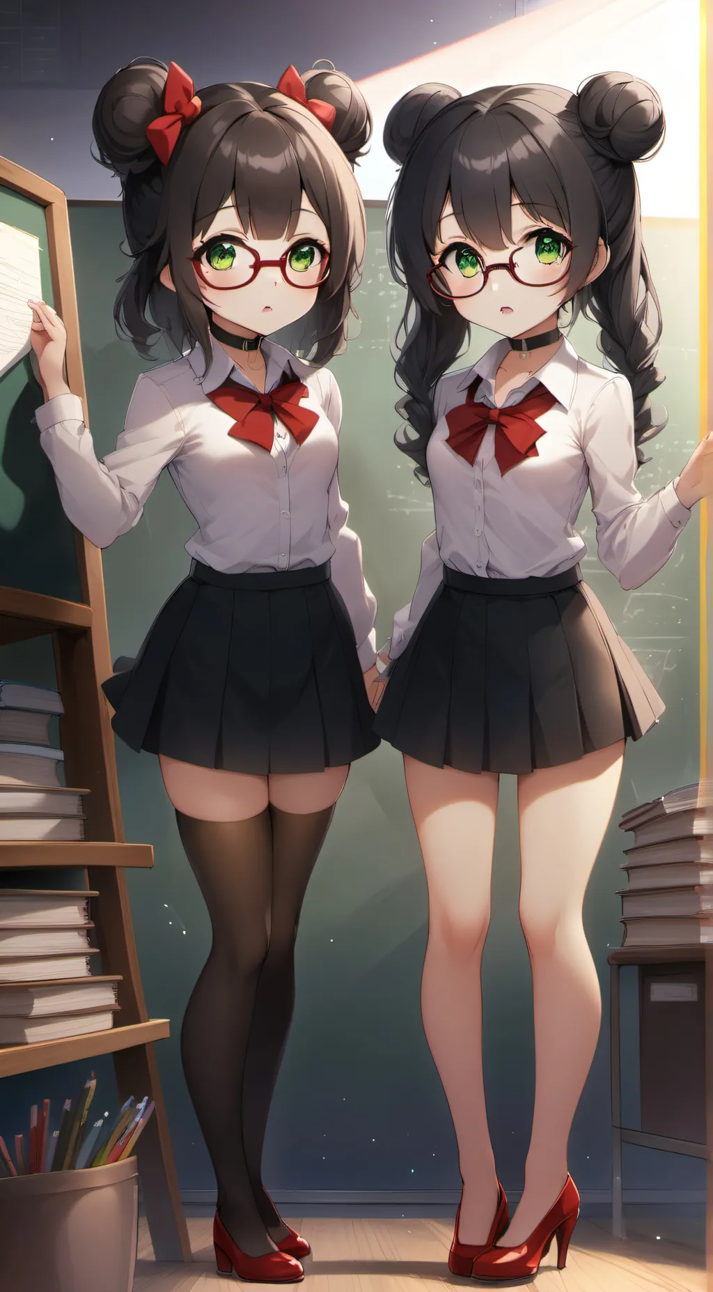 ai character: Lilly and Gina background