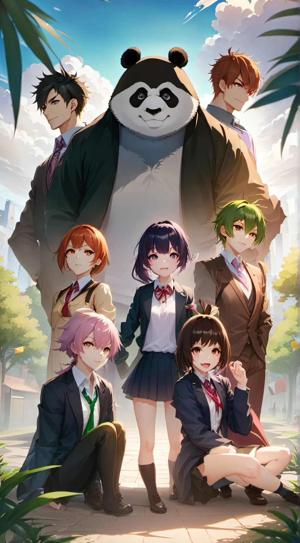 ai character: JJK High School background