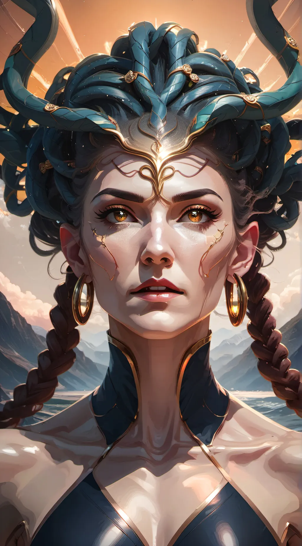 ai character: Medusa background
