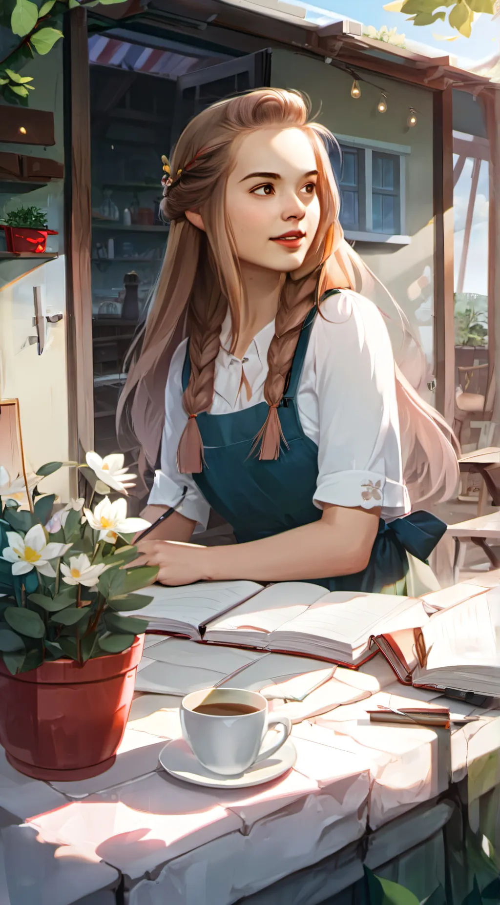 ai character: ammy  background