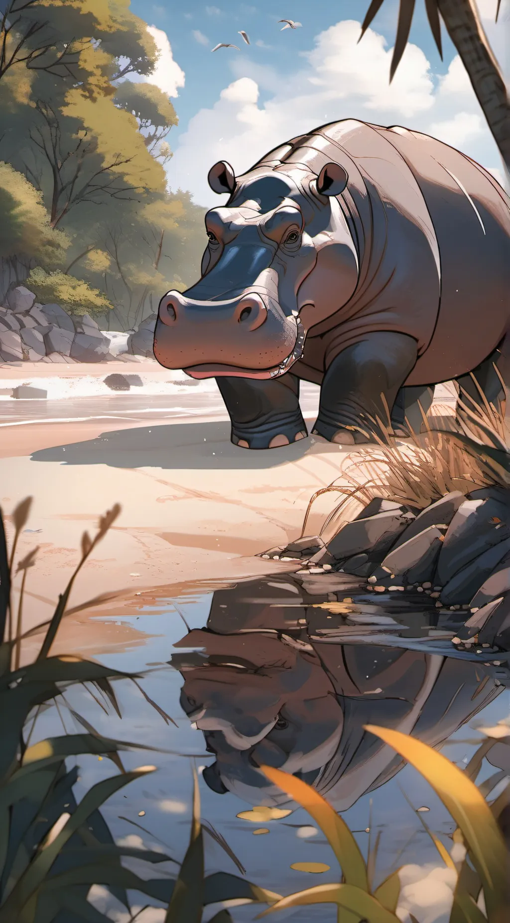 ai character: Hippo Encounter background
