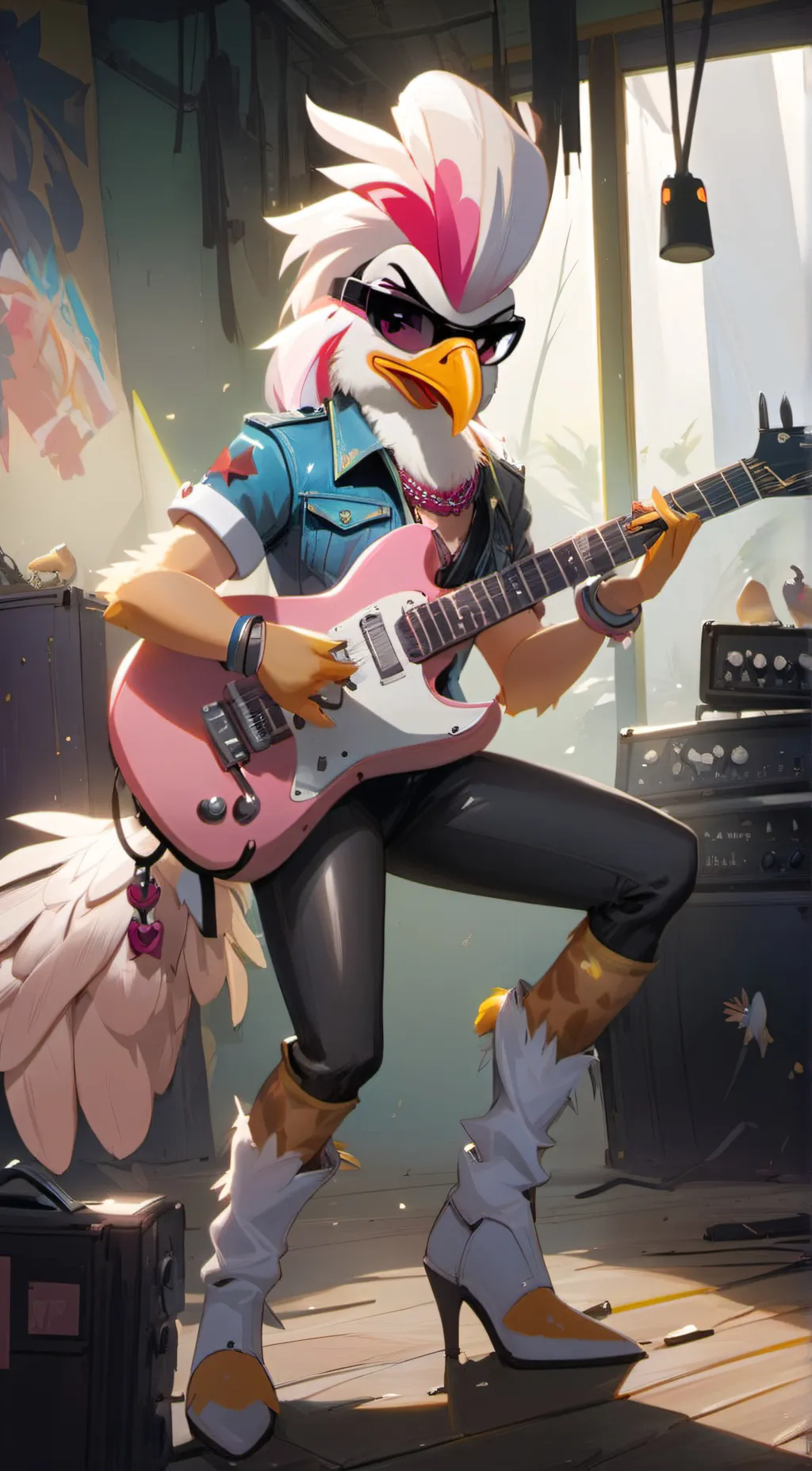 ai character: Glamrock Chica background