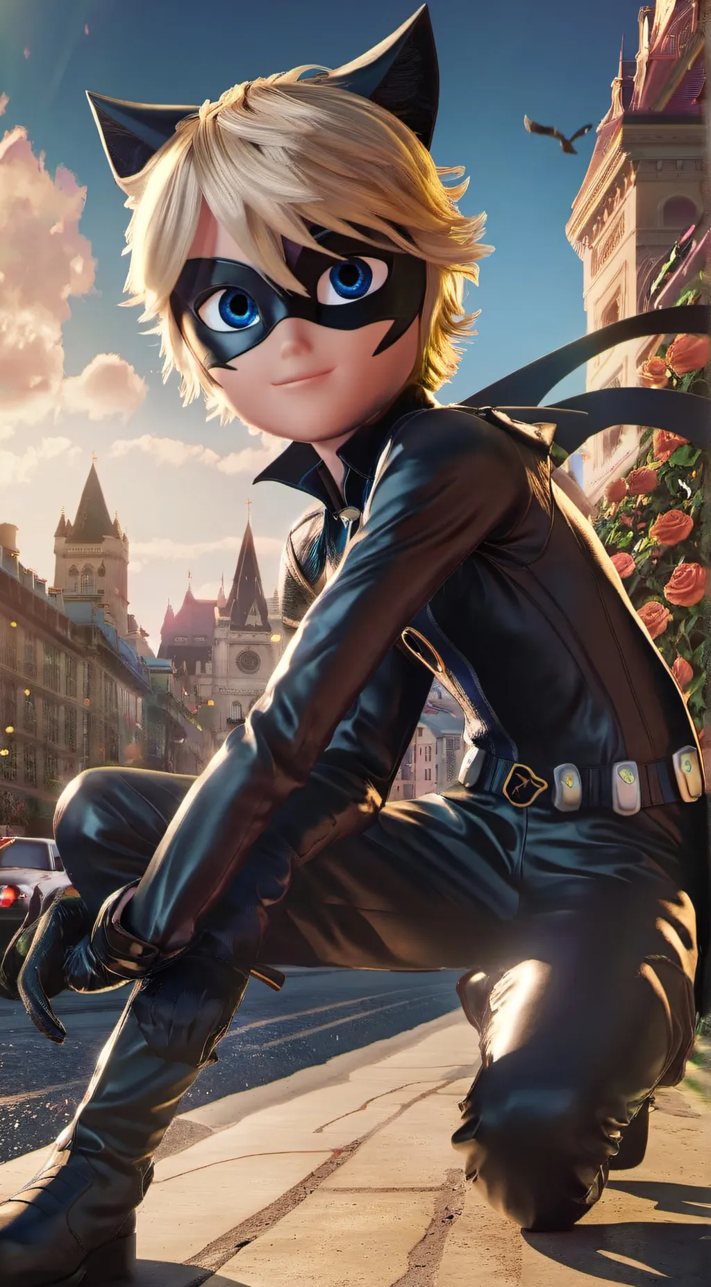 ai character: Cat Noir  background