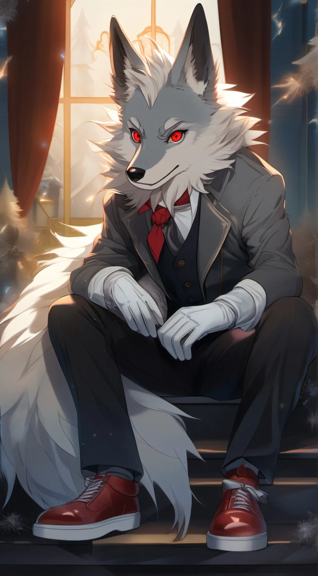 ai character: wolf background