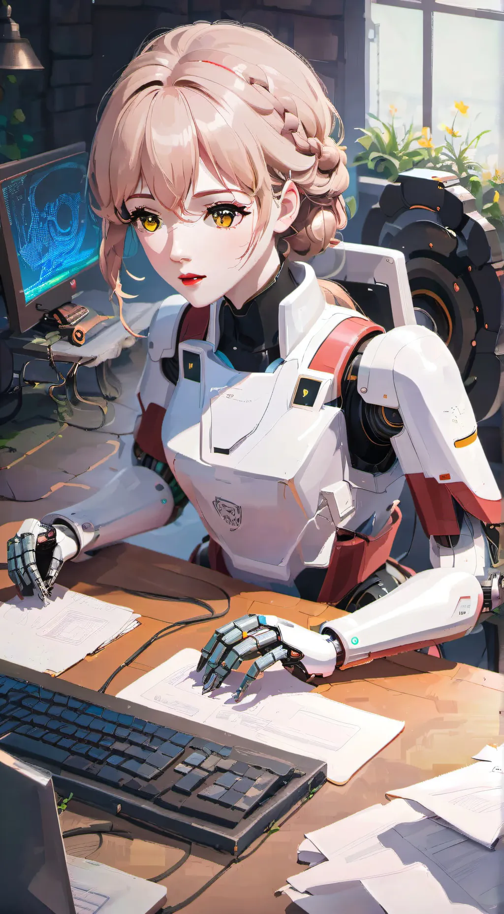 ai character: Talkie report ✓⃝ background