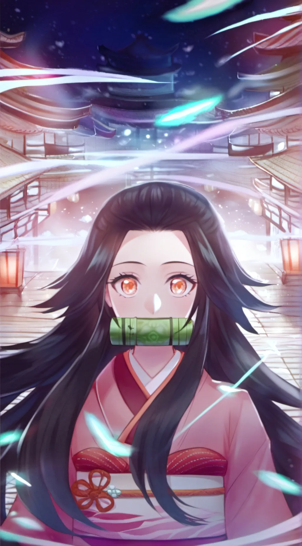 ai character: Nezuko Kamado background