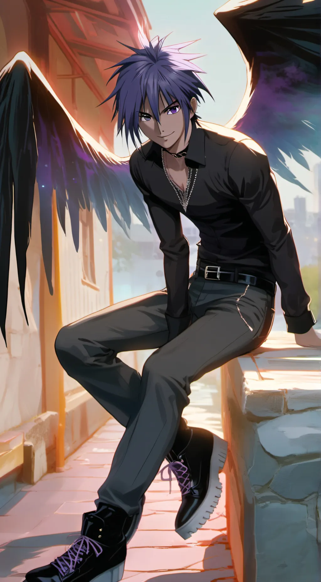 ai character: Dark background