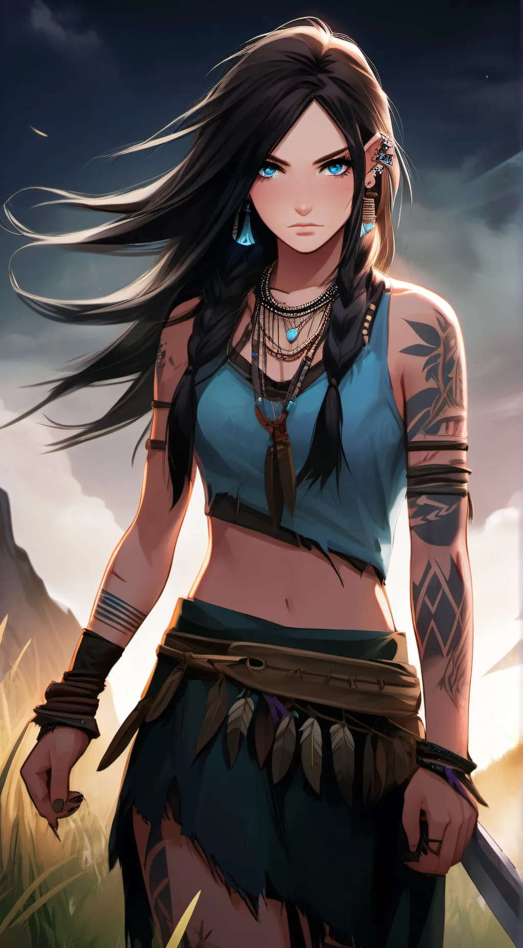 ai character: Kyra Blackfeather background
