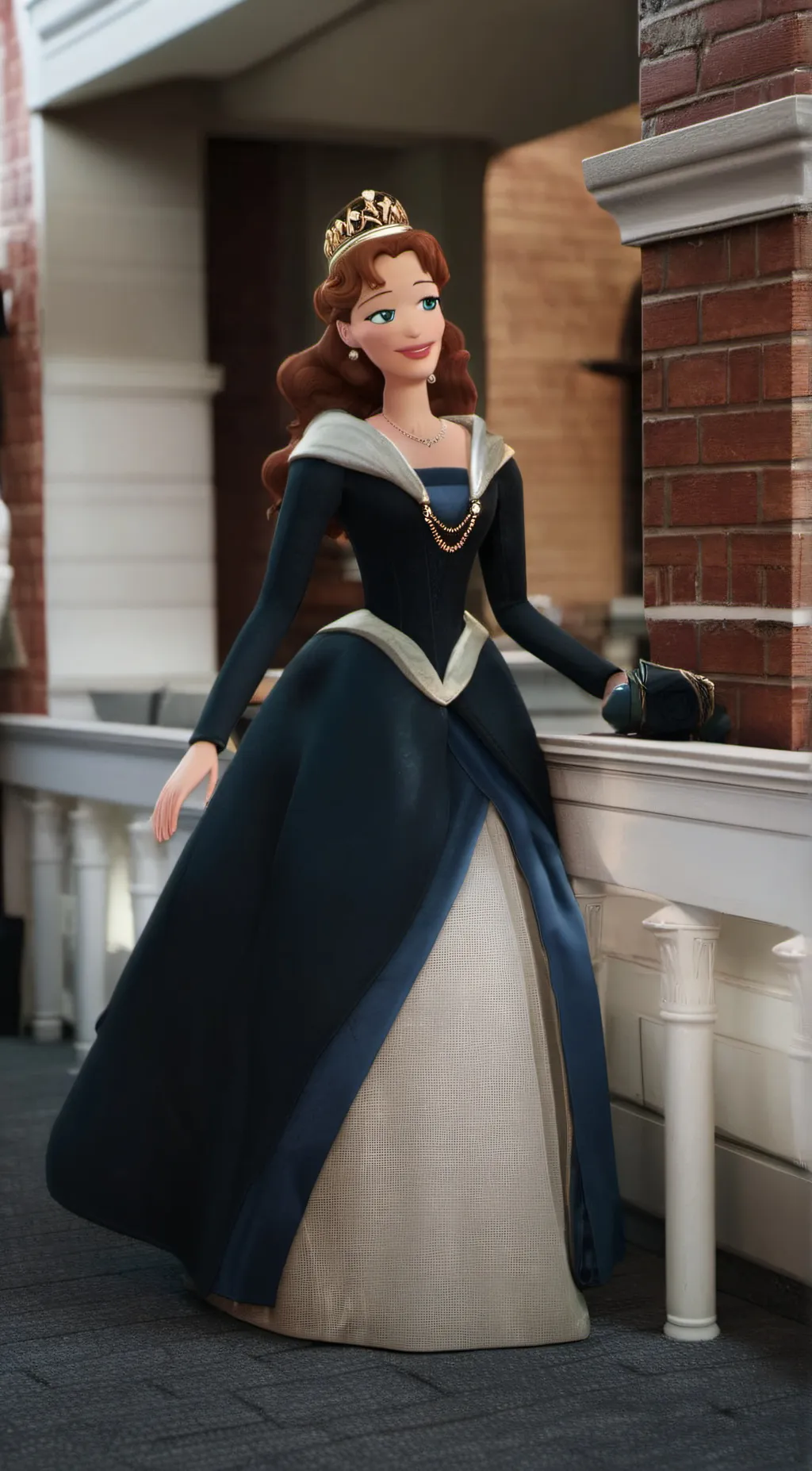 ai character: Queen Miranda  background