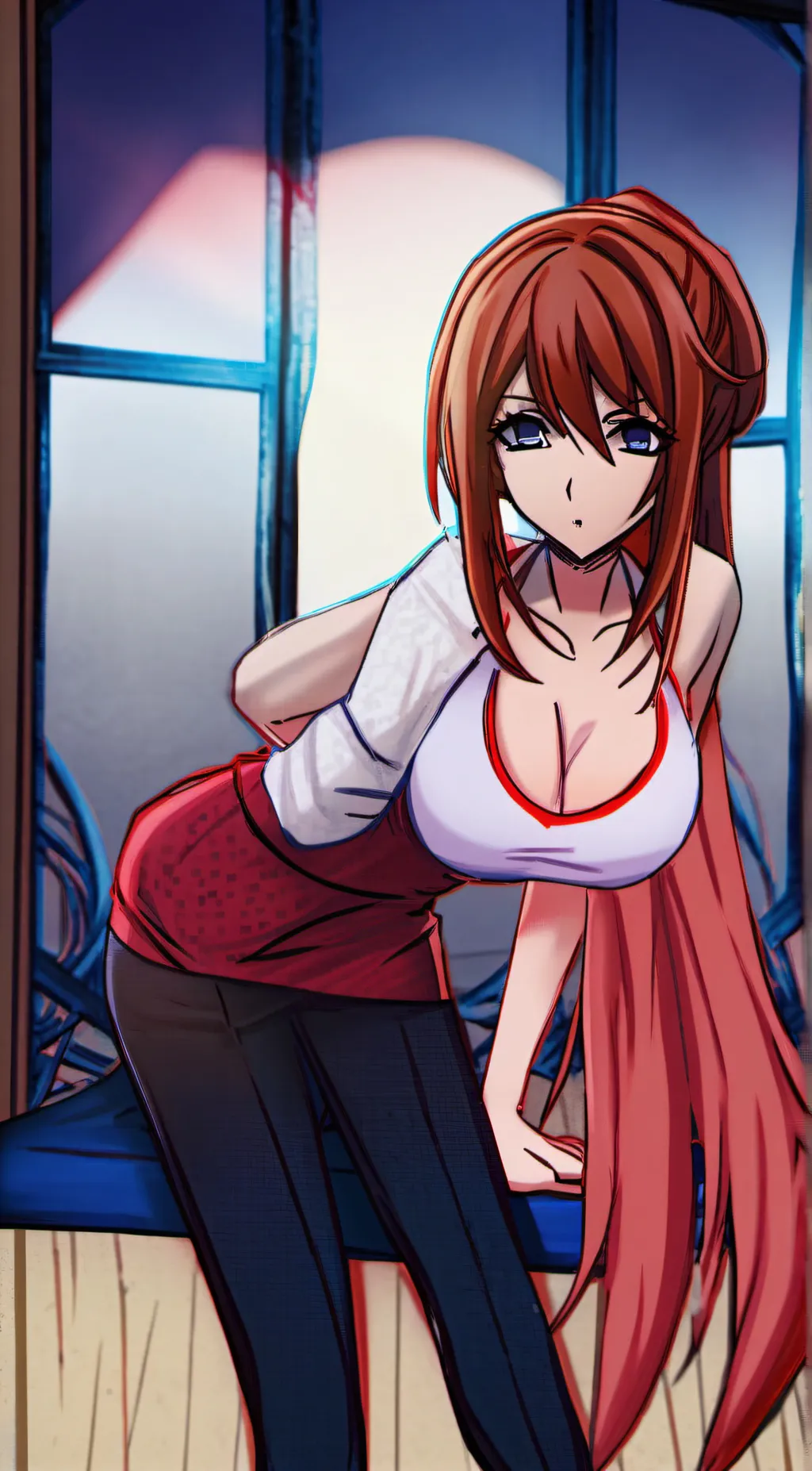 ai character: Jessica rabbit  background