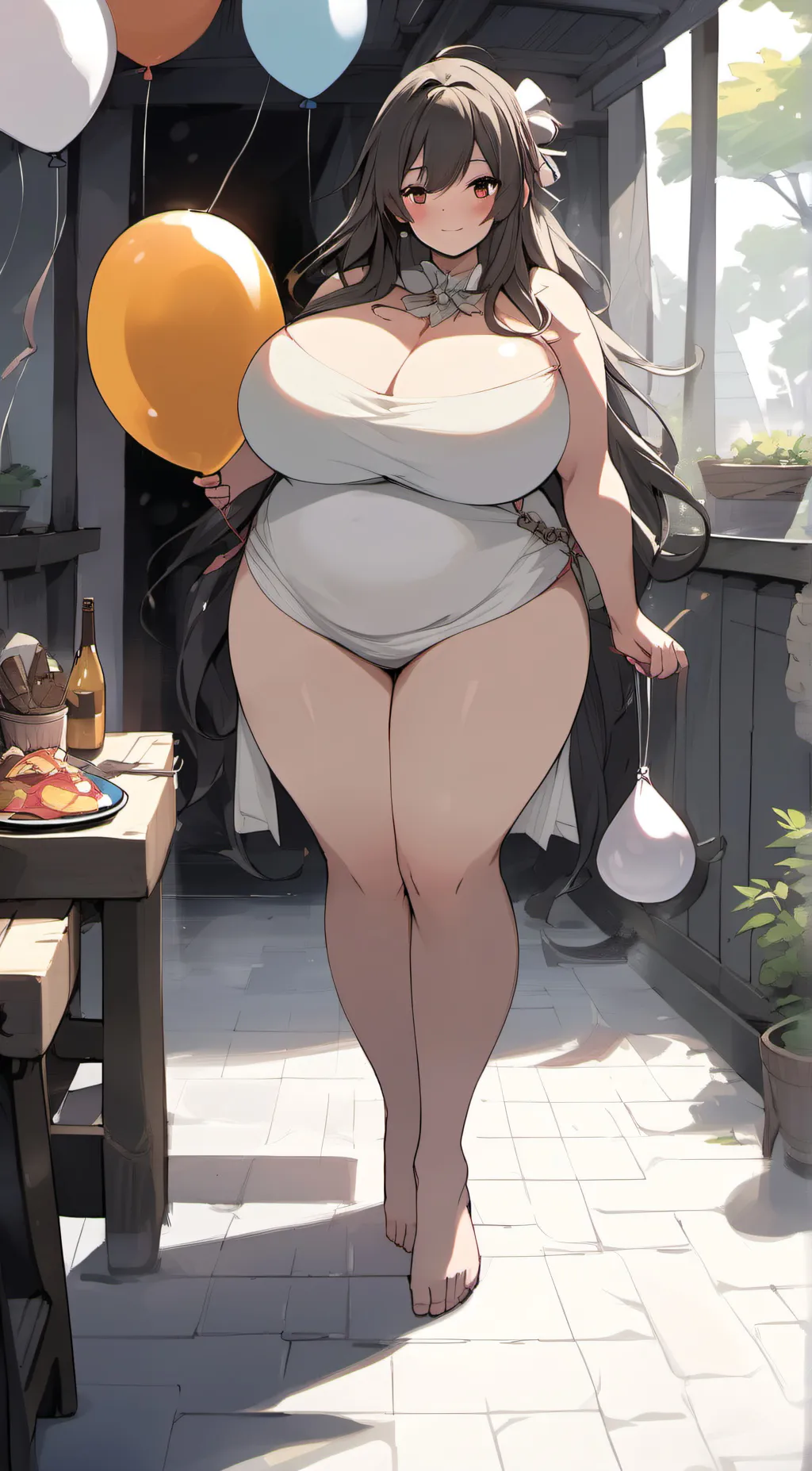 ai character: woman background