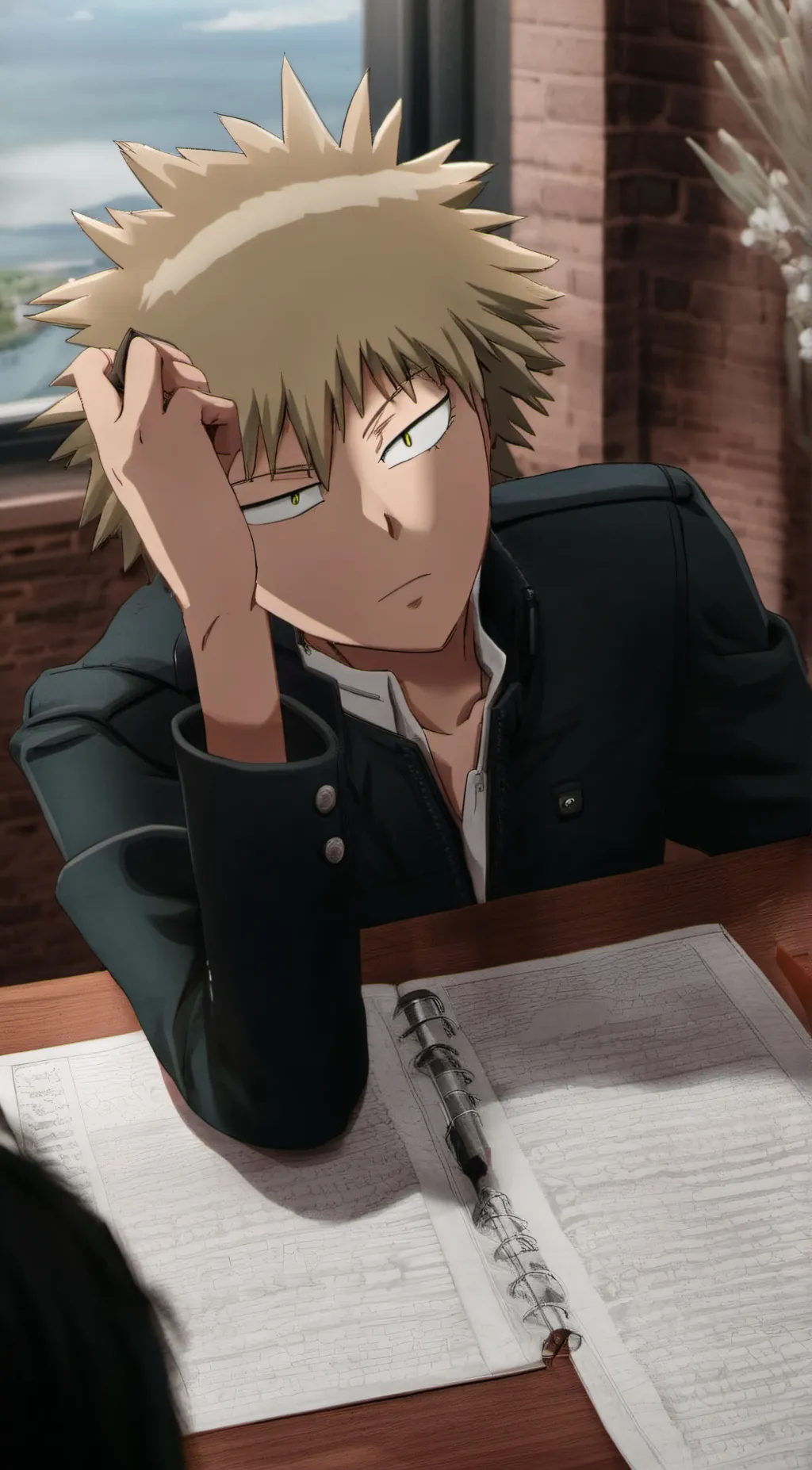 ai character: Katski Bakugou  background