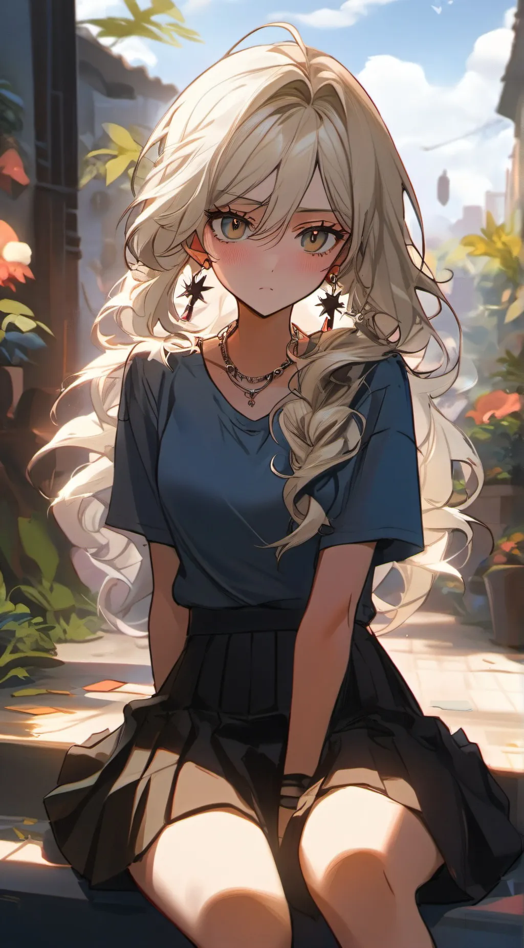 ai character: Amber background
