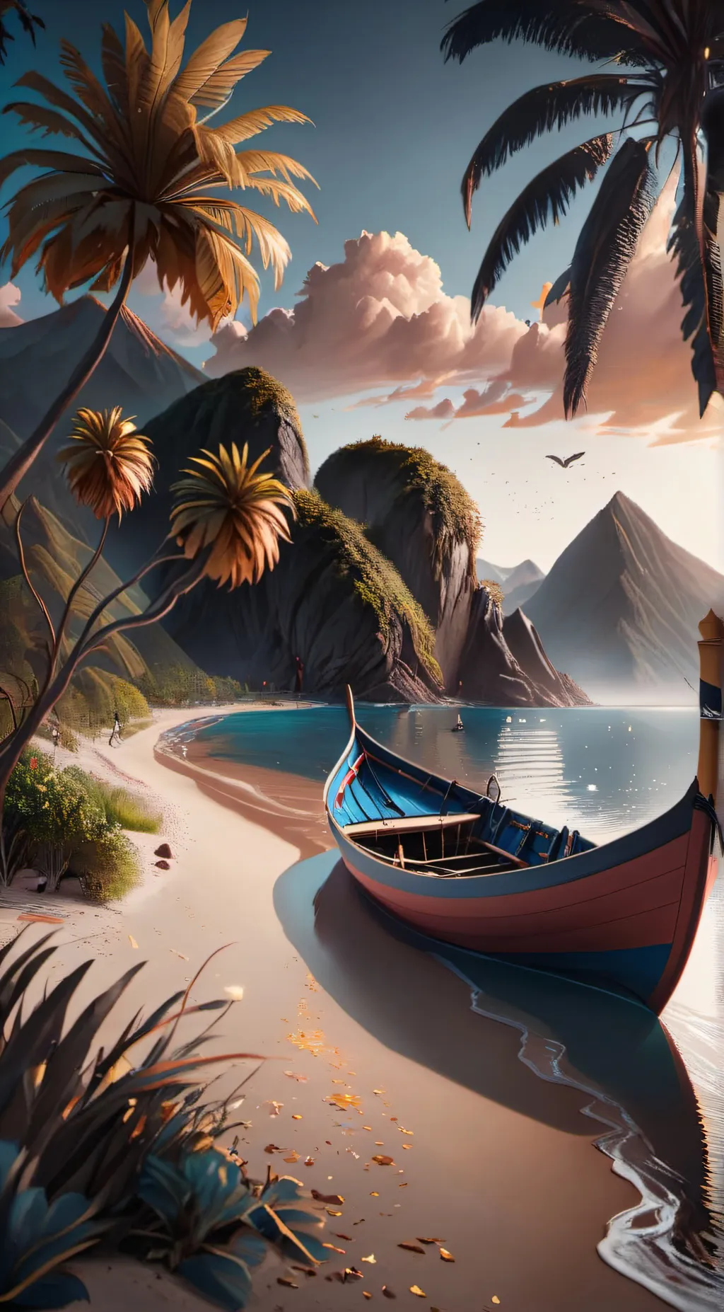 ai character: Island background