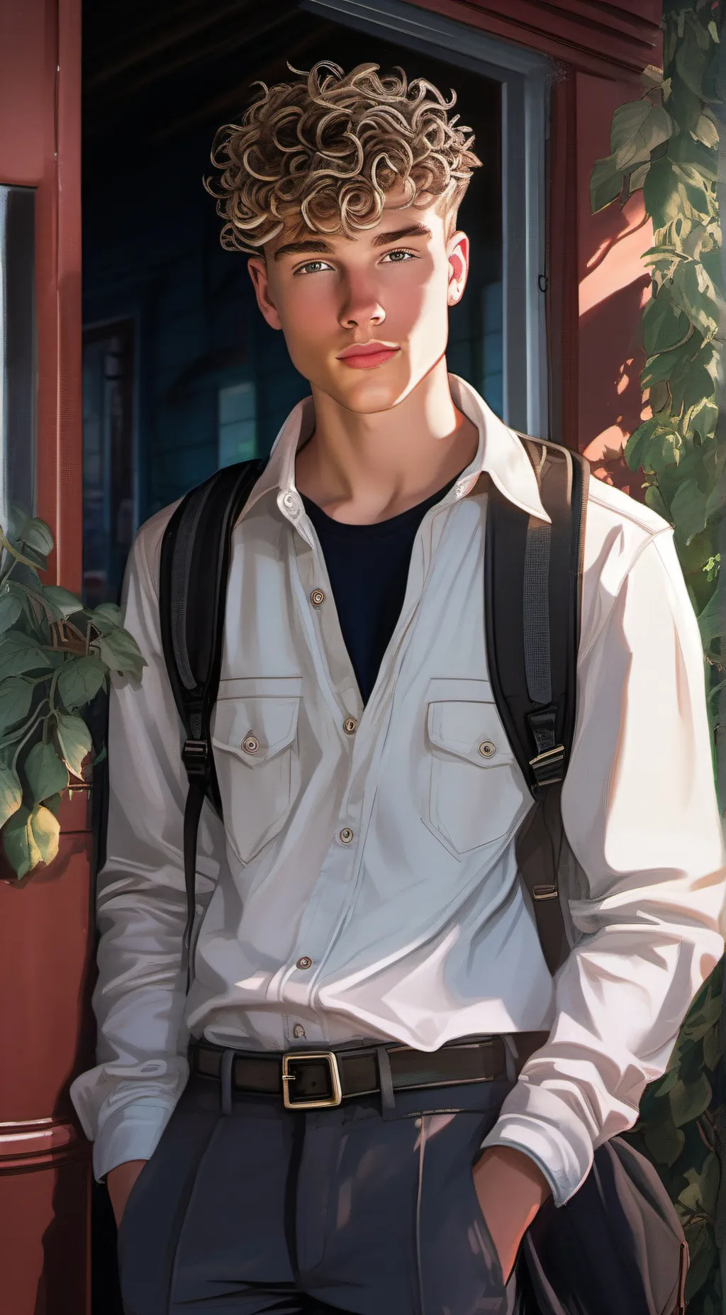 ai character: Justin  background