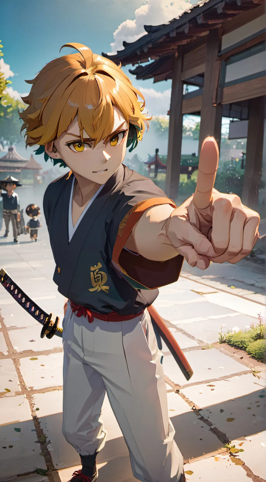 ai character: zenitsu background