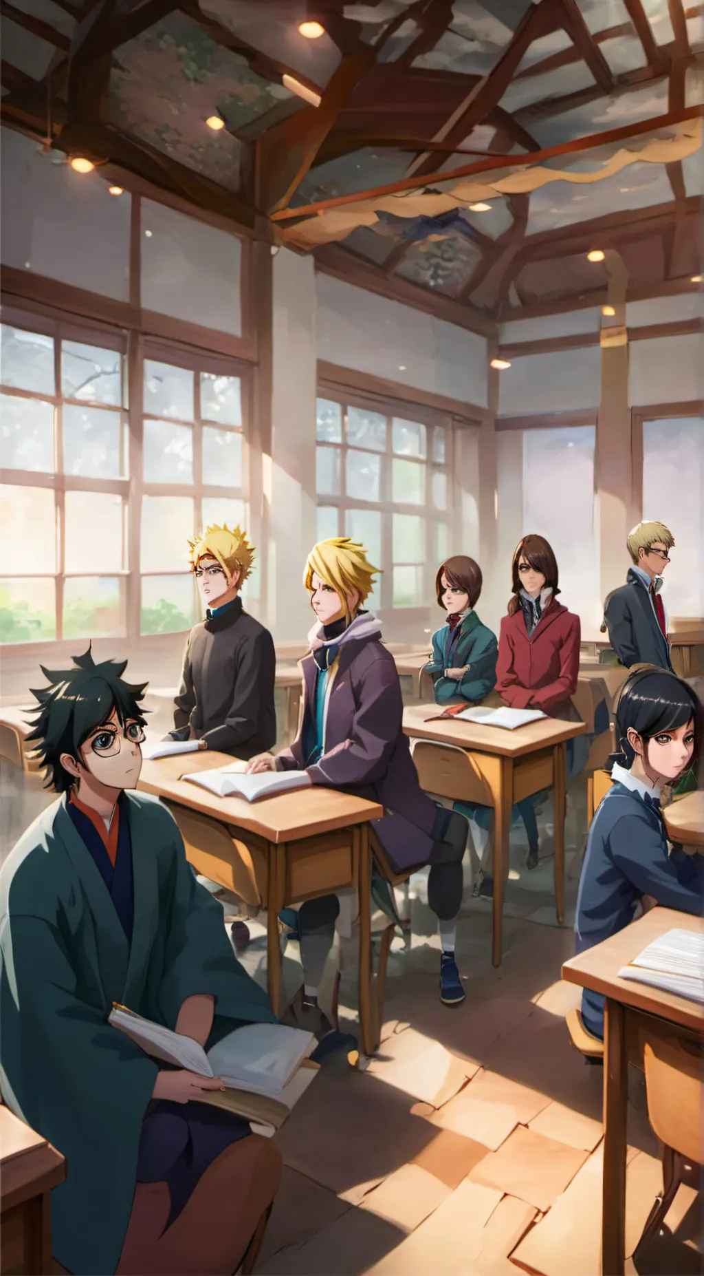 ai character: Boruto next gen background