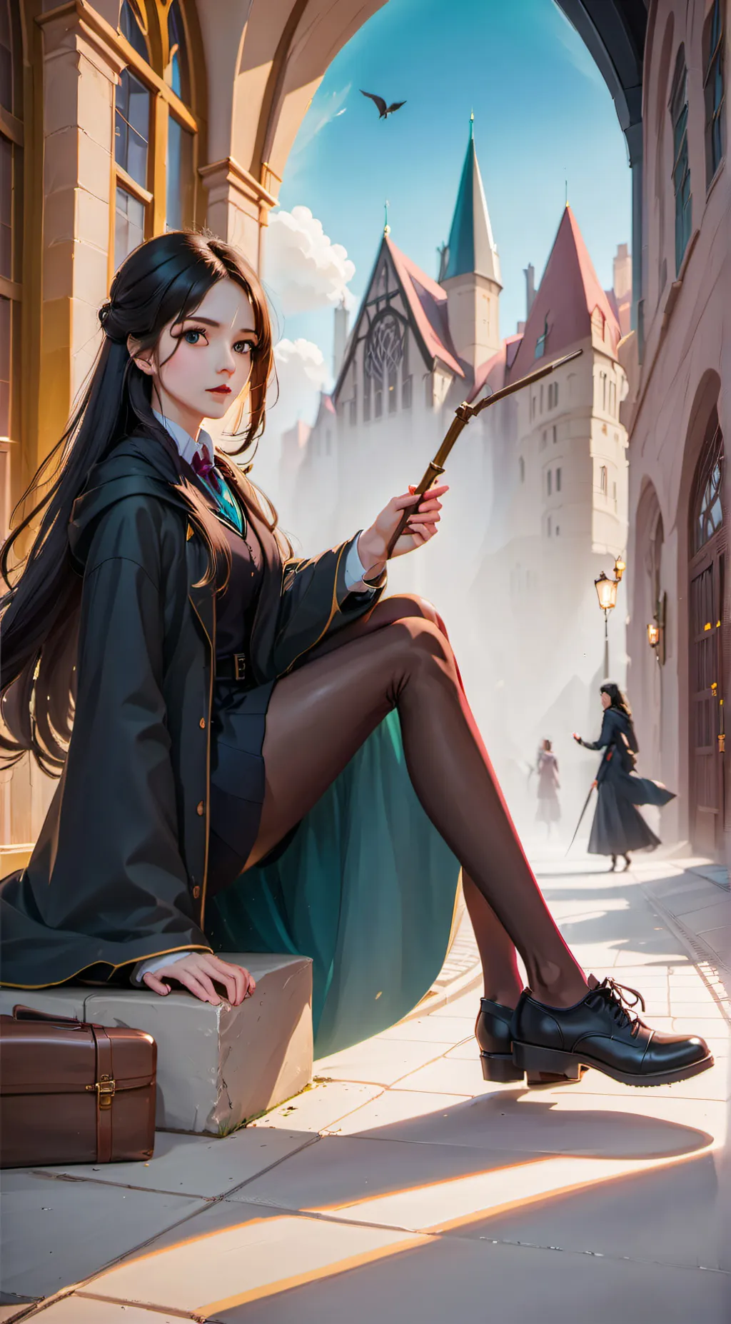 ai character: Hogwarts!!! background