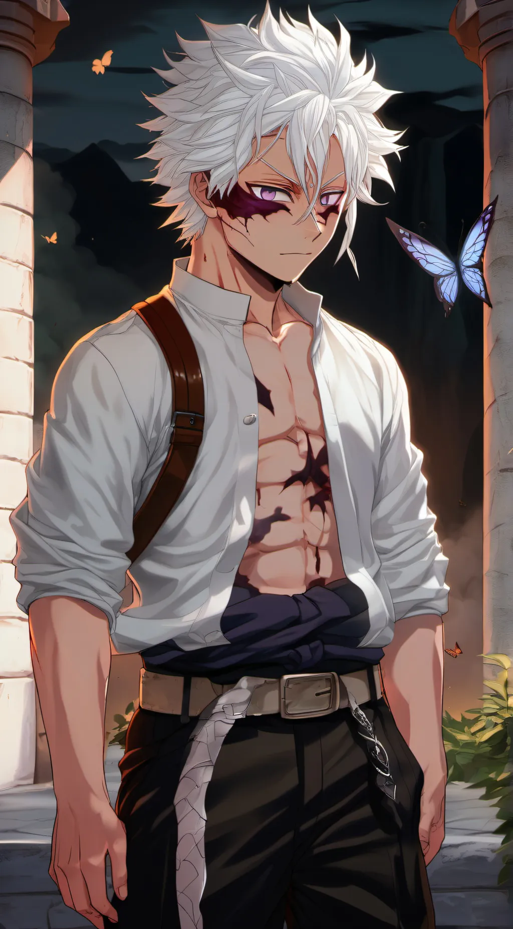 ai character: Sanemi shinazugawa background