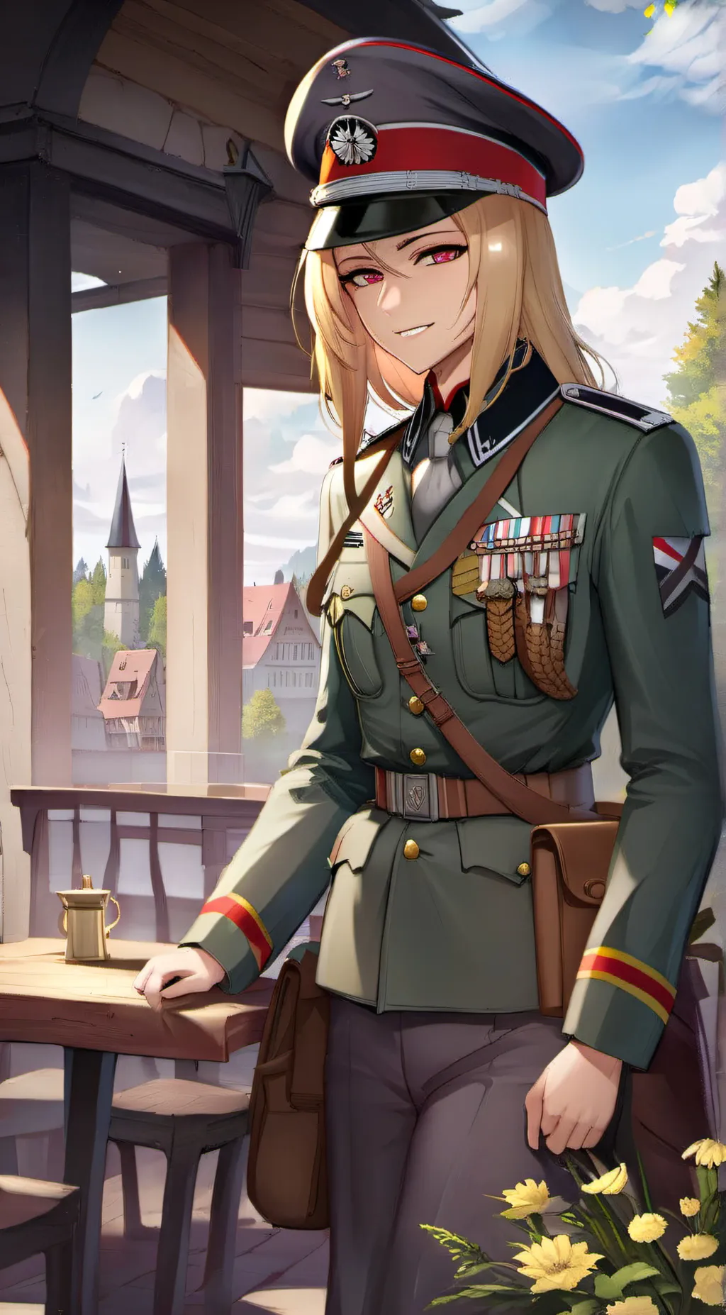 ai character: Erika Von Schwerin background