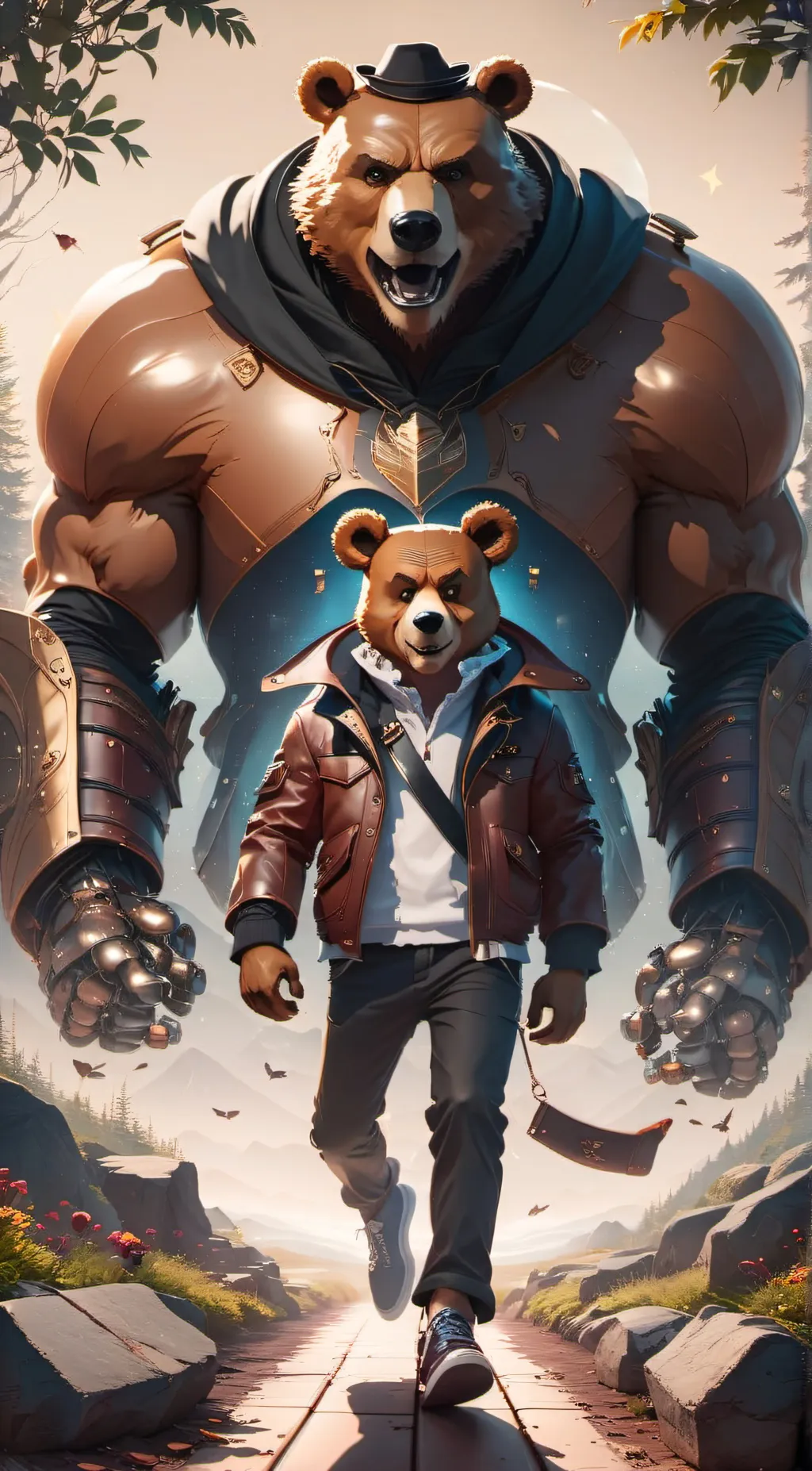 ai character: Freddy Fazebear background