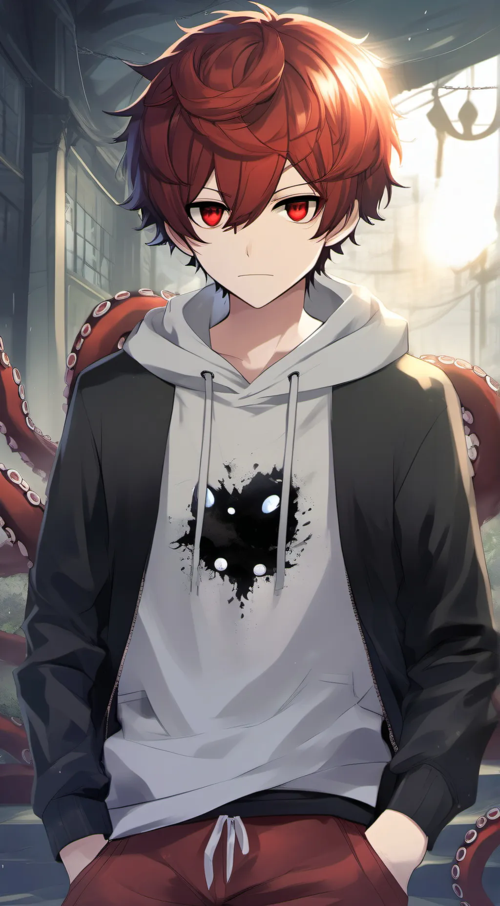 ai character: red background