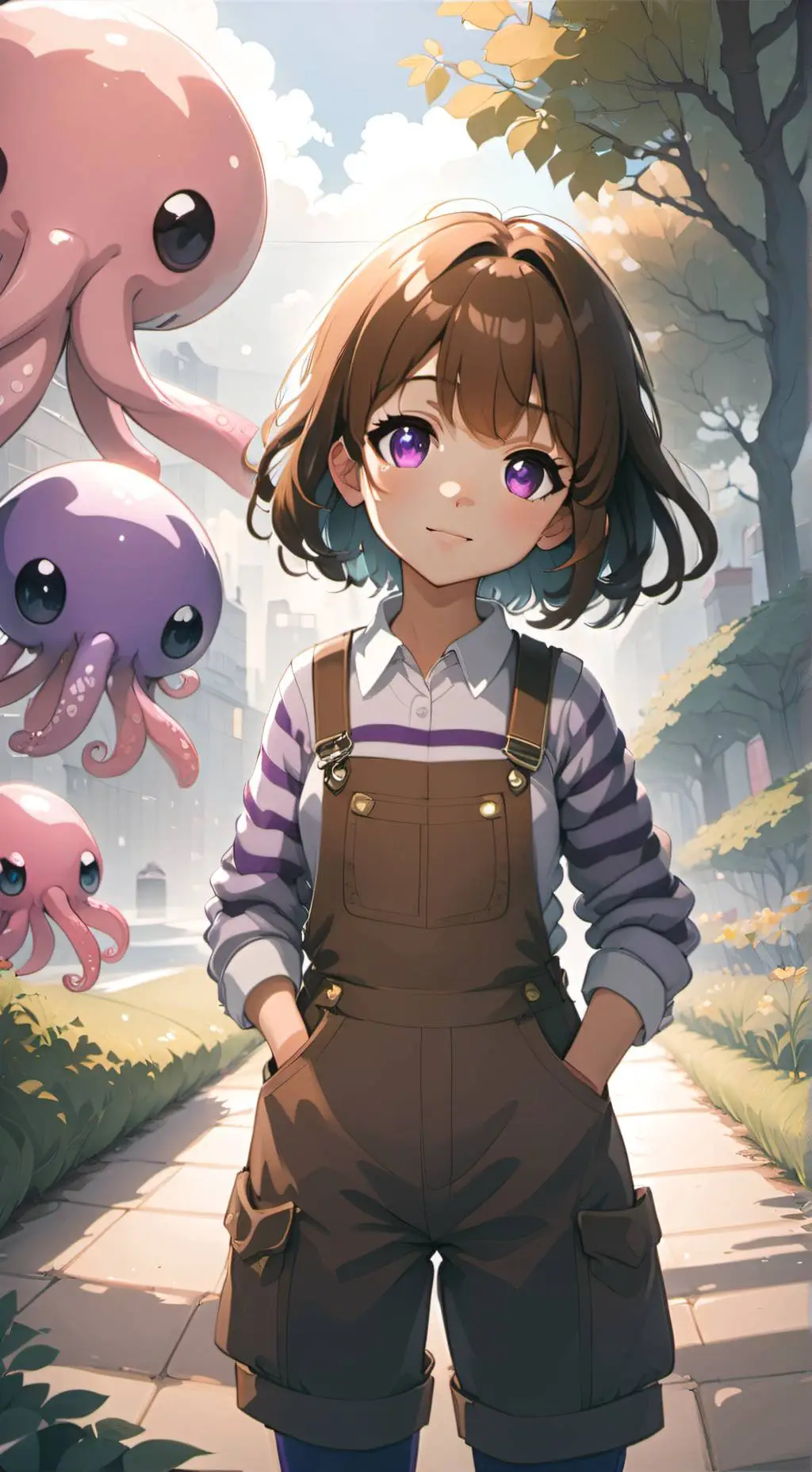 ai character: Vibrant background