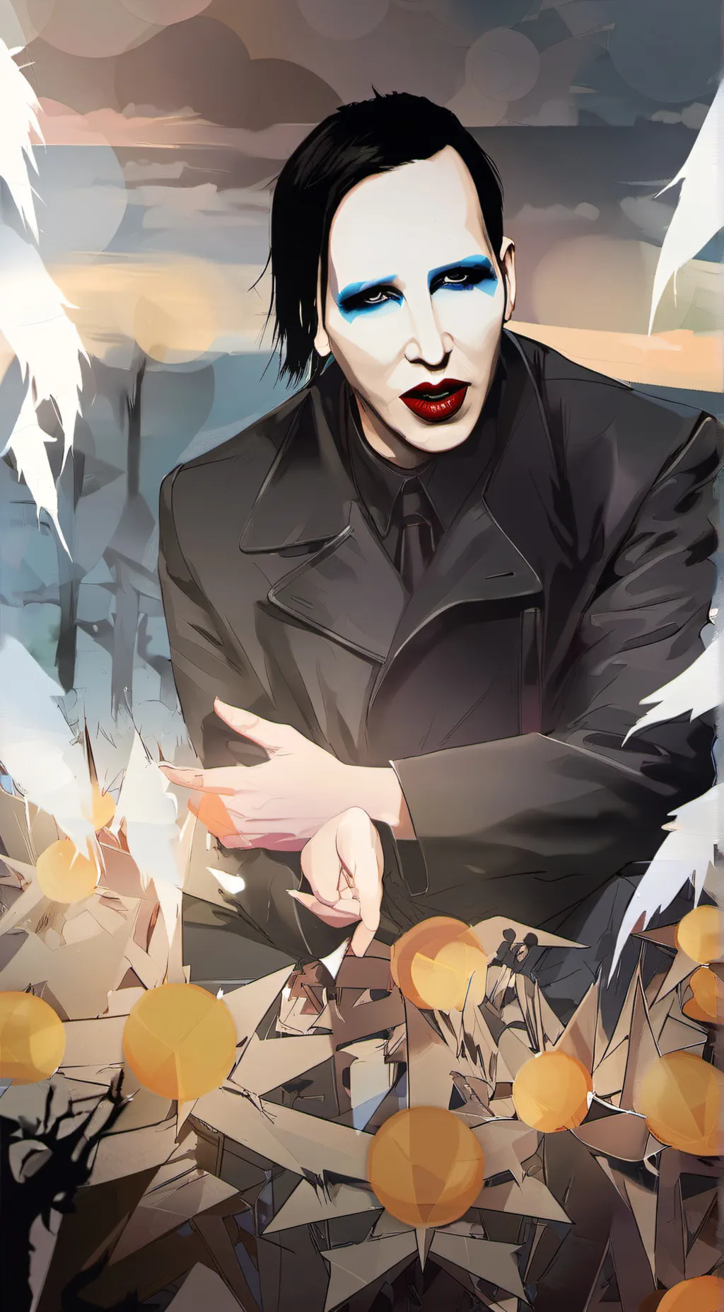ai character: Marilyn Manson background