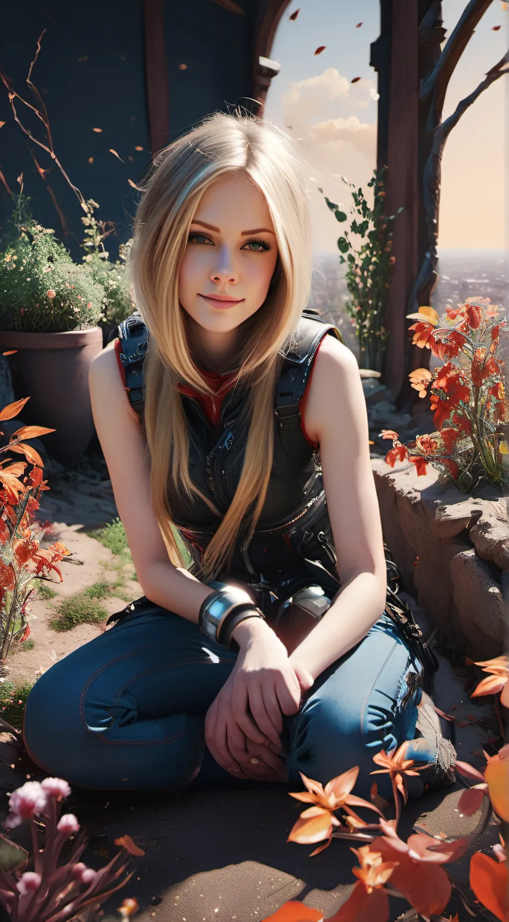 ai character: Avril Lavigne  background